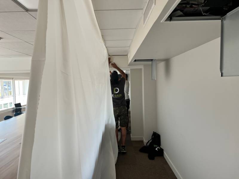 Protection avant travaux de reénovation de bureaux à Lyon 6