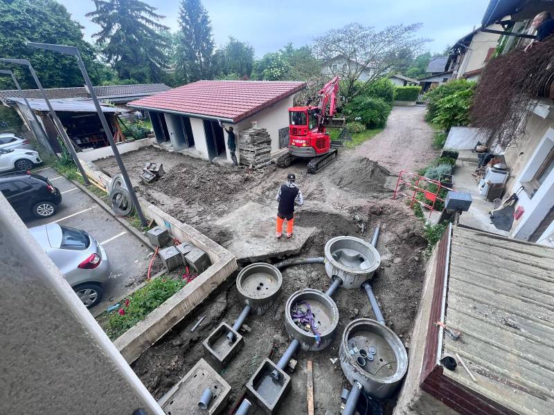 Avant/Après construction de caves annexes en Haute Savoie